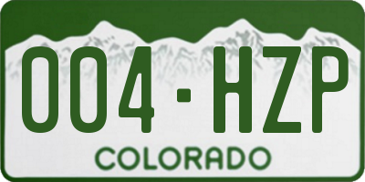 CO license plate 004HZP