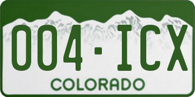 CO license plate 004ICX