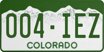 CO license plate 004IEZ