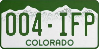 CO license plate 004IFP