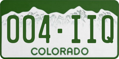 CO license plate 004IIQ