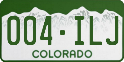 CO license plate 004ILJ