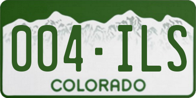 CO license plate 004ILS
