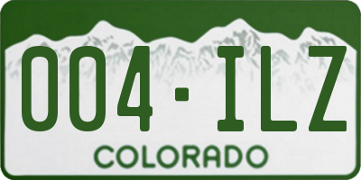 CO license plate 004ILZ