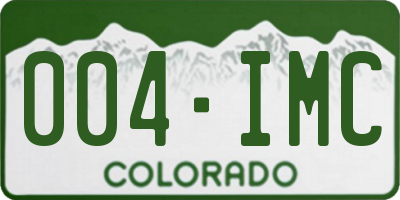 CO license plate 004IMC