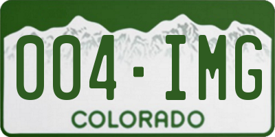 CO license plate 004IMG