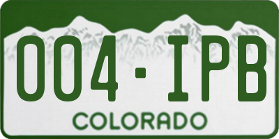 CO license plate 004IPB