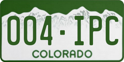 CO license plate 004IPC