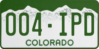 CO license plate 004IPD