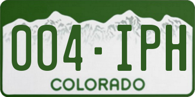 CO license plate 004IPH