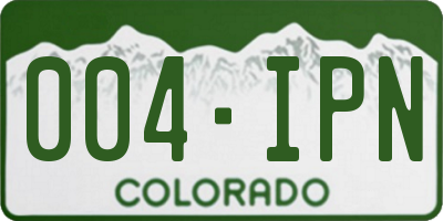 CO license plate 004IPN