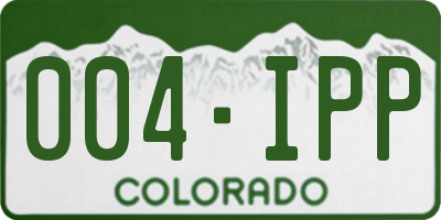 CO license plate 004IPP