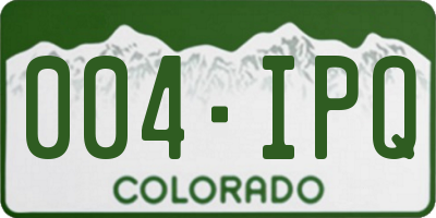 CO license plate 004IPQ