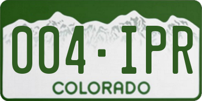 CO license plate 004IPR