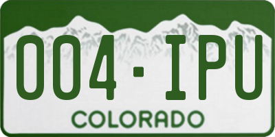 CO license plate 004IPU