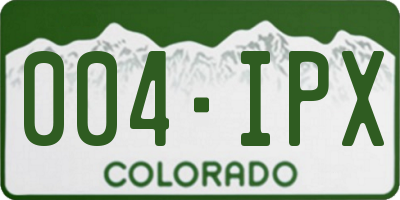 CO license plate 004IPX