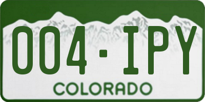 CO license plate 004IPY