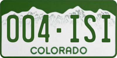 CO license plate 004ISI