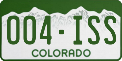 CO license plate 004ISS