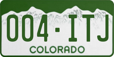 CO license plate 004ITJ