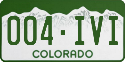 CO license plate 004IVI