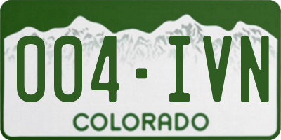 CO license plate 004IVN