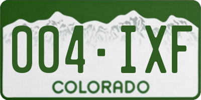 CO license plate 004IXF