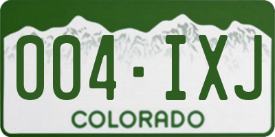 CO license plate 004IXJ