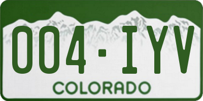 CO license plate 004IYV