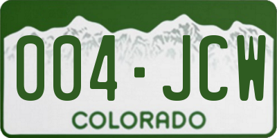 CO license plate 004JCW