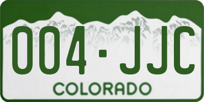 CO license plate 004JJC