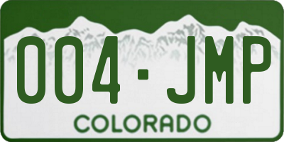 CO license plate 004JMP