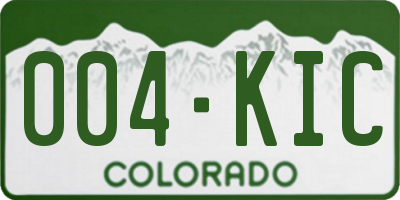 CO license plate 004KIC