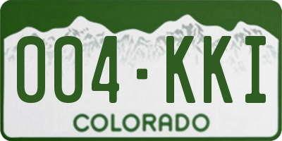 CO license plate 004KKI