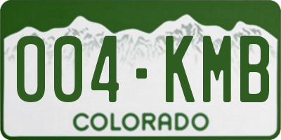 CO license plate 004KMB