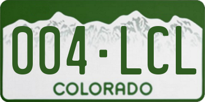 CO license plate 004LCL