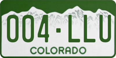 CO license plate 004LLU