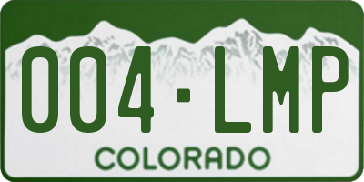 CO license plate 004LMP