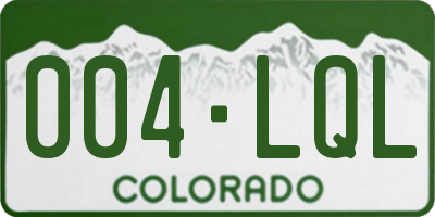 CO license plate 004LQL