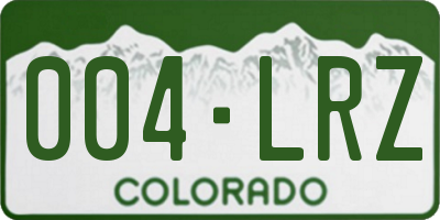 CO license plate 004LRZ