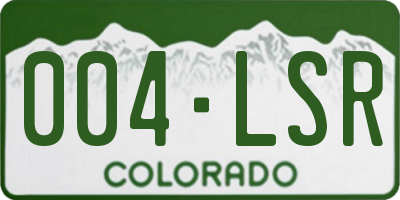 CO license plate 004LSR