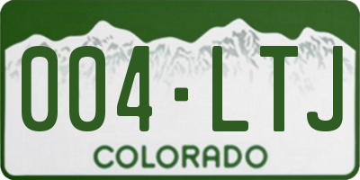 CO license plate 004LTJ