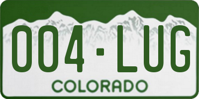 CO license plate 004LUG