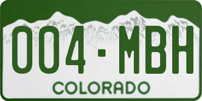 CO license plate 004MBH