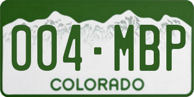CO license plate 004MBP