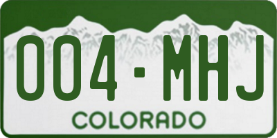 CO license plate 004MHJ