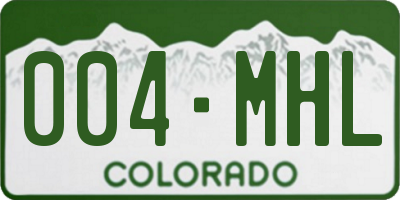CO license plate 004MHL