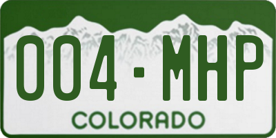 CO license plate 004MHP