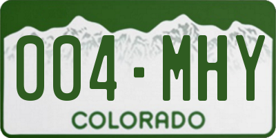CO license plate 004MHY