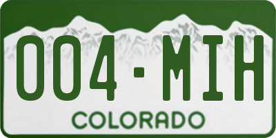 CO license plate 004MIH